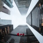 buildings with canada flag