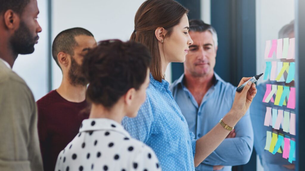 girl working on project